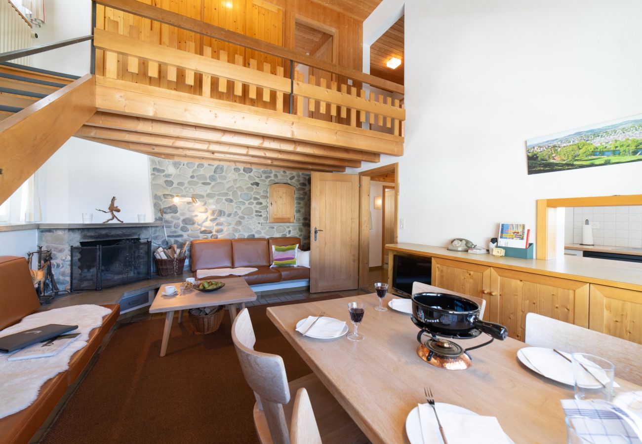 Salon et salle à manger dans la maison de vacances Silberplatten Maison à Unterwasser - Silberplatten